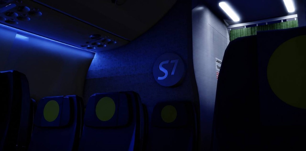 Салон самолета S7 Airlines Roblox